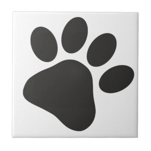 Carreau Paw Dog Amoureux des animaux Cute Simple Minimal