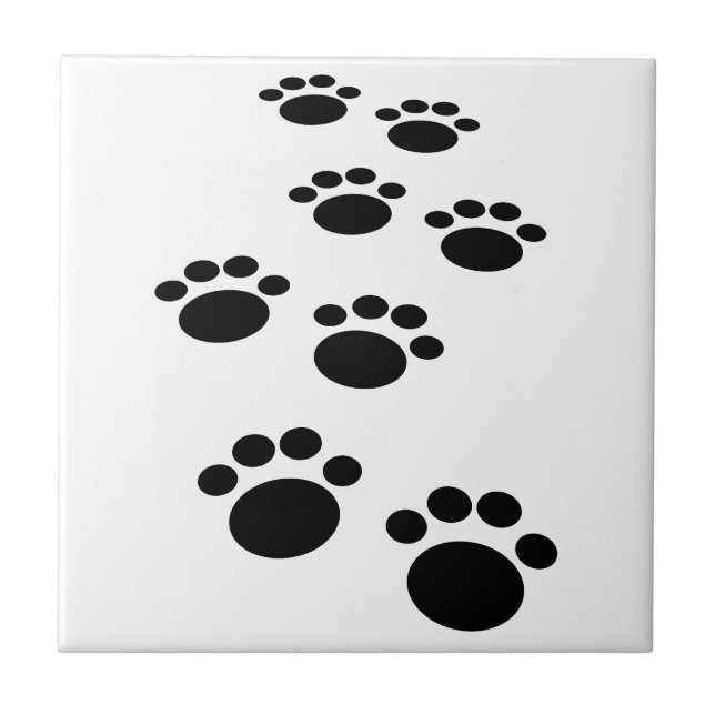 Carreau Paw Paw Trail pour animaux de compagnie caricaturé (Devant)