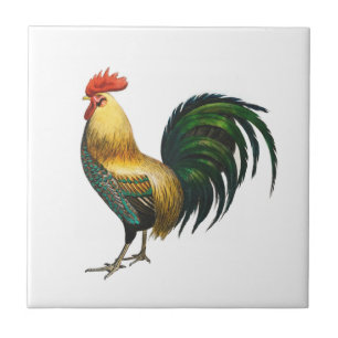 Carreau Pays du coq classique élégant oiseau traditionnel