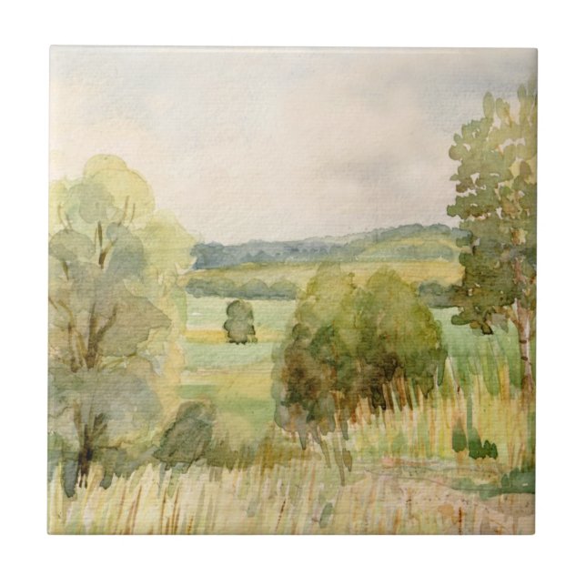 Carreau Paysage d'aquarelle (Devant)