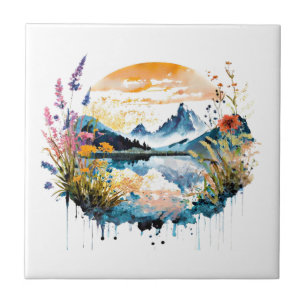 Carreau Paysage de montagne
