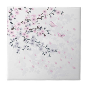 Carreau Paysage de Pastel Cherry Blossom