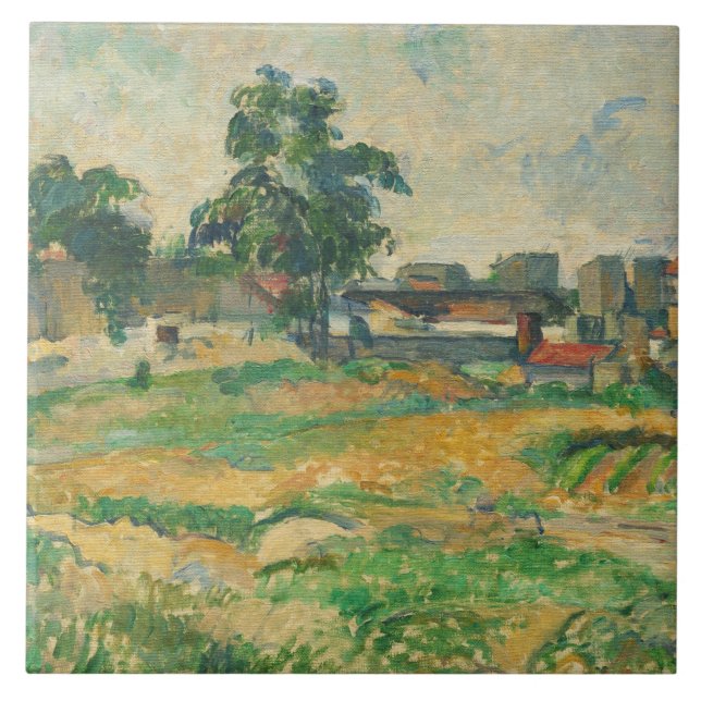 Carreau Paysage de Paul Cezanne | près de Paris, C. 1876 (Devant)