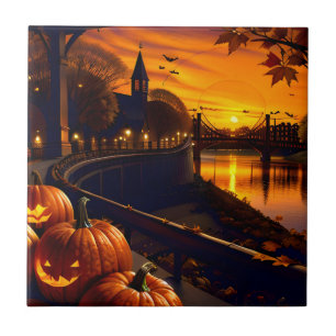 Carreau Paysage d'Halloween deux