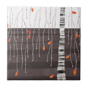 Carreau Paysage d'hiver Art Arbre