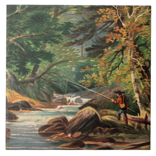 Carreau Paysage du Vermont, Le Ruisseau à Truites,