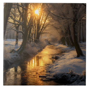 Carreau Paysage hivernal (généré par l'IA)