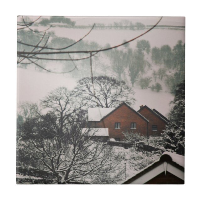 Carreau Paysage hivernal somptueux, Powys Wales (Devant)