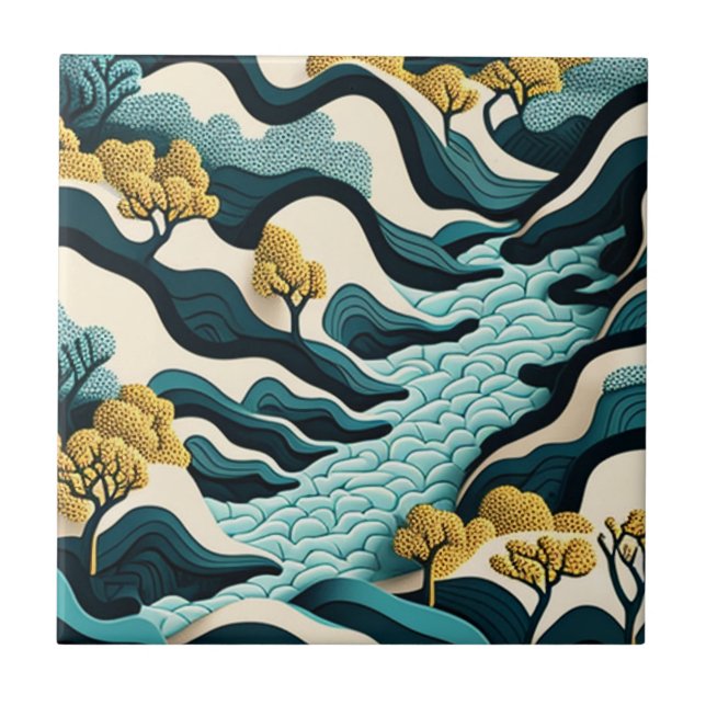 Carreau Paysage moderne (Devant)