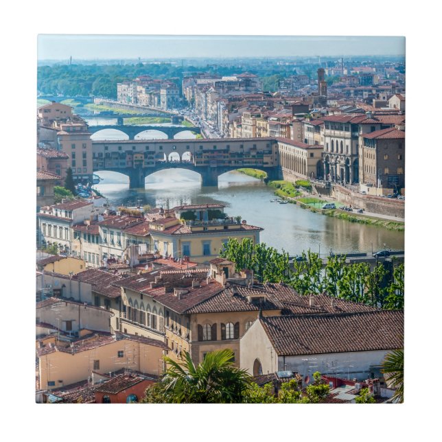Carreau Paysage urbain de Florence - Ponte Vecchio sur le  (Devant)