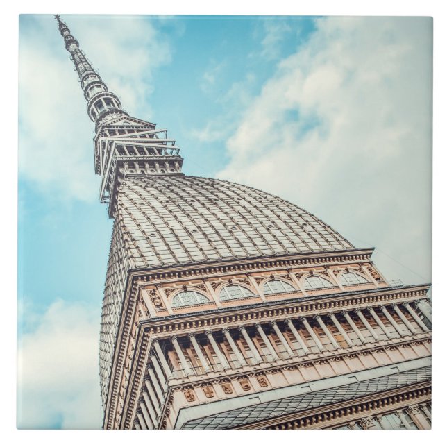 Carreau Paysage urbain de Mole Antonelliana, Turin, Italie (Devant)