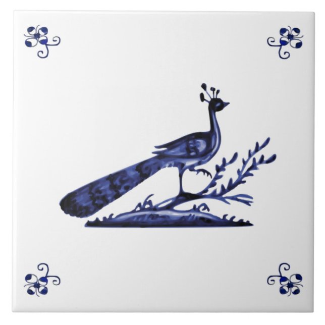 Carreau Peacock Blue Delft (Devant)