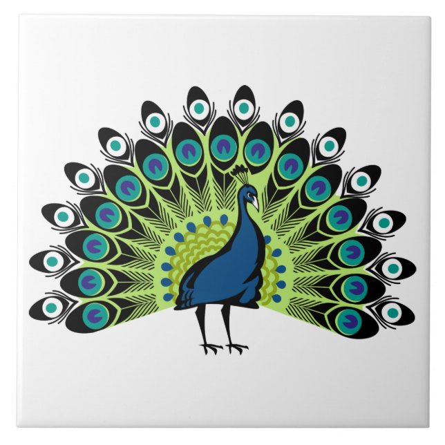 Carreau Peacock illustré (Devant)