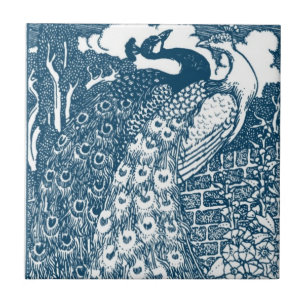 Carreau Peacocks Art Nouveau