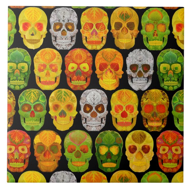 Carreau Peaux feuille Aspen Skulls sans couture motif 2018 (Devant)