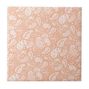 Carreau Pêche en pastel Paisley