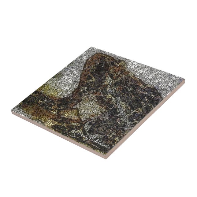 Carreau Peinture à la grenouille de style FK Frida Kahlo (Côté)