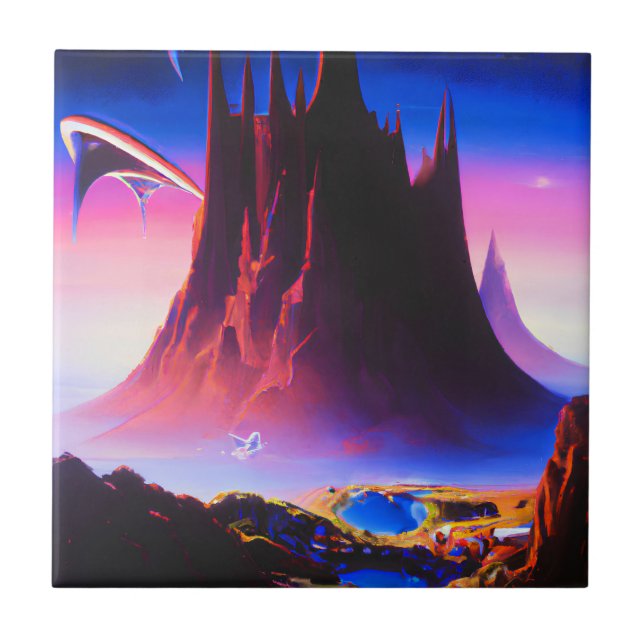 Carreau Peinture à l'huile Dream World (Devant)
