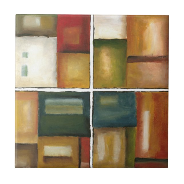 Carreau Peinture à quatre panneaux par Jennifer Goldberger (Devant)