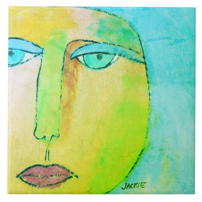Carreau Peinture Abstraite de la face Soleil (Devant)