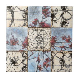 Carreau Peinture abstraite lambrissée de Scrollwork