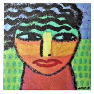 Carreau Peinture Abstraite large sur le tableau OSB