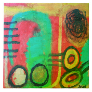 Carreau Peinture acrylique Abstraite unique