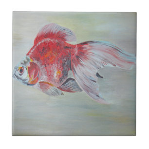Carreau Peinture acrylique de Ryukin Goldfish