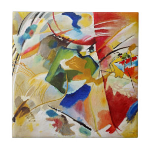 Carreau Peinture avec Centre Vert par Wassily Kandinsky