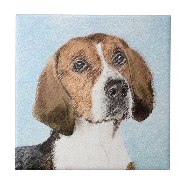 Carreau Peinture de boeuf anglaise - Cute Original Dog Art (Devant)