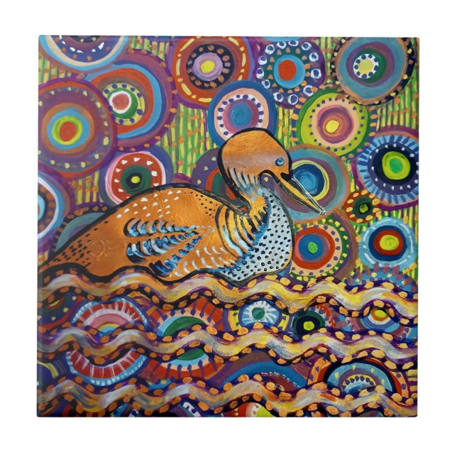 Carreau peinture de canard (Devant)