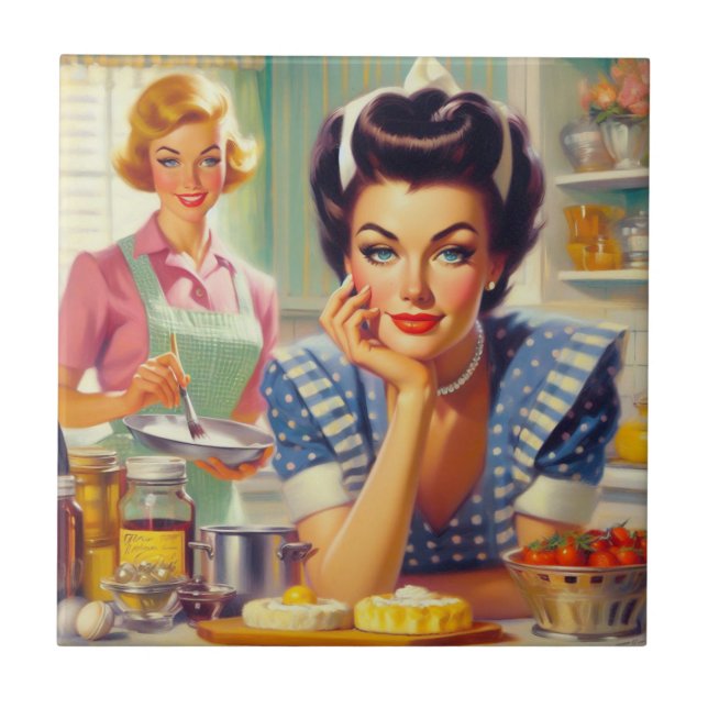 Carreau Peinture de cuisine rétro (Devant)