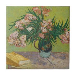 Carreau Peinture de fleur d'oléandre de Vincent Van Gogh