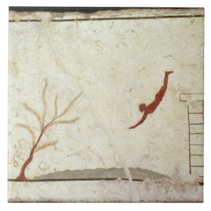 Carreau Peinture de la tombe du plongeur des sud