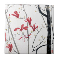 Peinture de l'arbre Magnolia