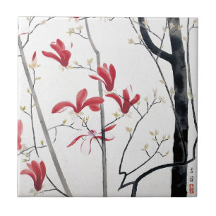 Carreau Peinture de l'arbre Magnolia