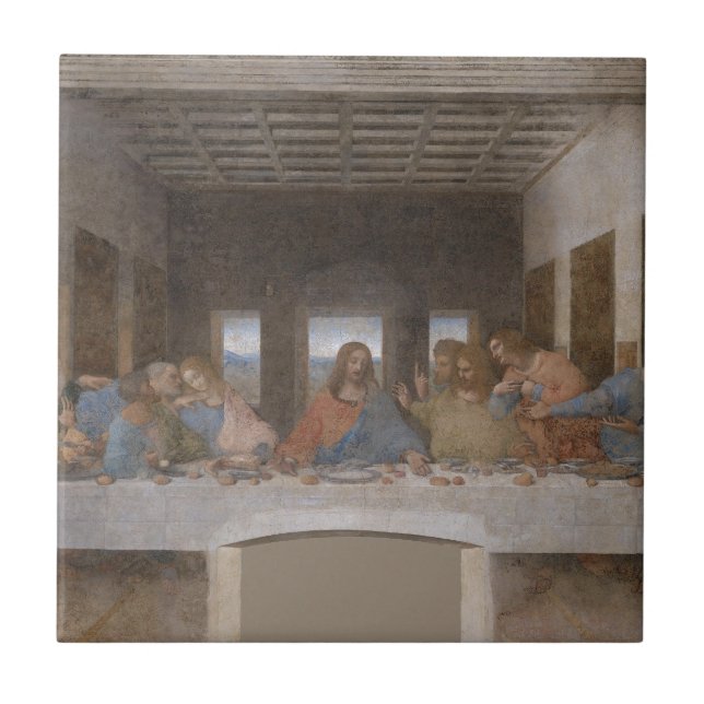 Carreau Peinture de Leonardo da Vinci de dernier dîner (Devant)