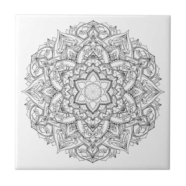 Carreau Peinture de mandala (Devant)