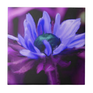 Carreau Peinture de marguerite pourpre Carrelage d'art flo