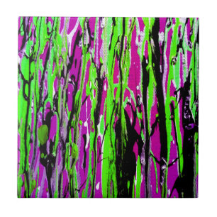 Carreau Peinture de Neon Paint Purple Vert et Noir