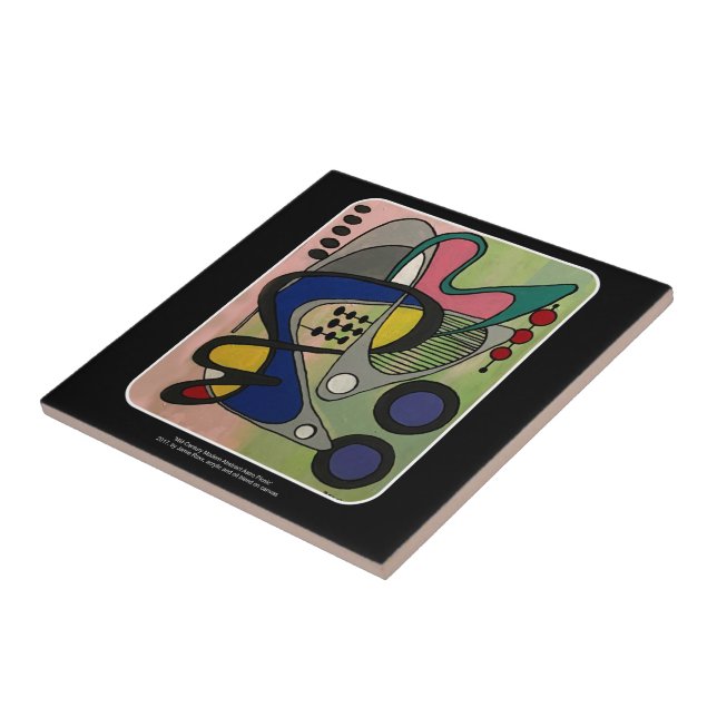 Carreau Peinture de pique-nique de mod Astro de la moitié (Côté)