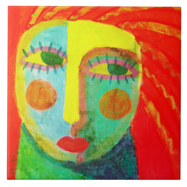 Carreau Peinture faciale Abstraite (Devant)