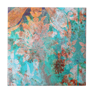 Carreau Peinture florale