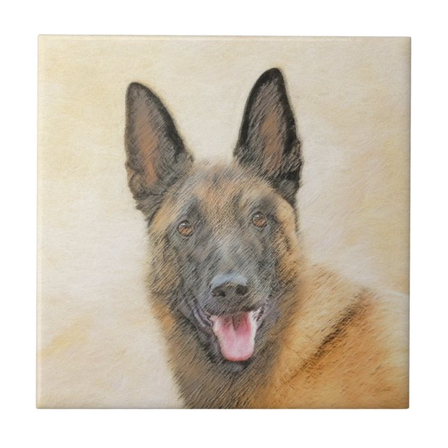 Carreau Peinture malinoise belge - Beau art original de ch (Devant)