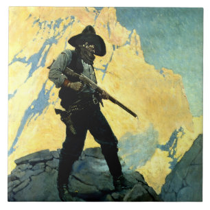 Carreau Peinture occidentale de N C Wyeth «Dernière résist