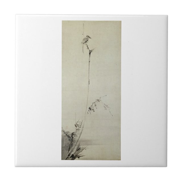 Carreau Peinture par Miyamoto Musashi, C. 1600's (Devant)