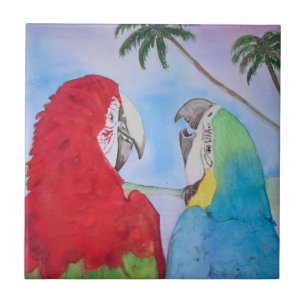 Carreau Peinture parlante heureuse de tuile de couples de