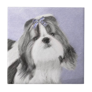 Carreau Peinture Shih Tzu - Cute Original Chien Art