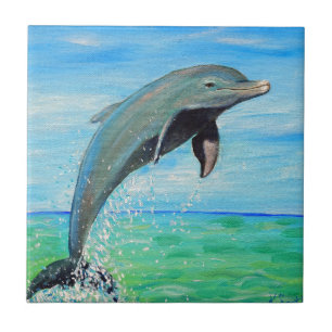 Carreau Peinture sur dauphin