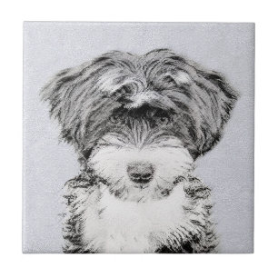 Carreau Peinture Tibétaine Terrier - Cute Original Chien 